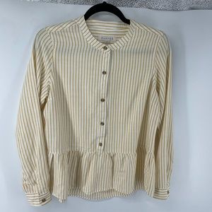 Harper Gold & Ivory Striped Top